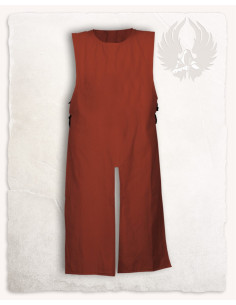 Tunica medievale in cotone modello Carl, colore rosso