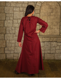 Tunica medievale interna modello Marita, colore bordeaux 2