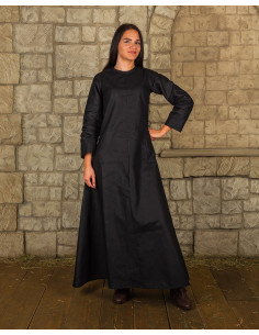 Tunica medievale da interno modello Marita, colore nero