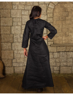 Tunica medievale da interno modello Marita, colore nero 2