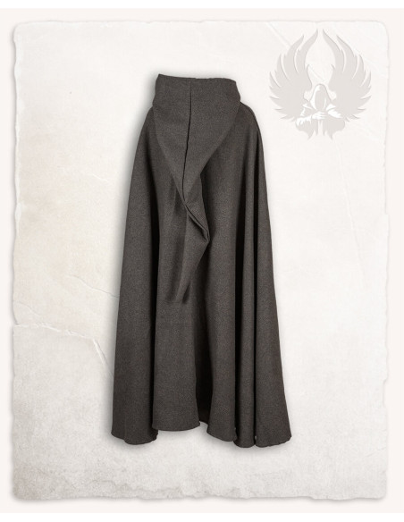 Mantella medievale in lana grigia...