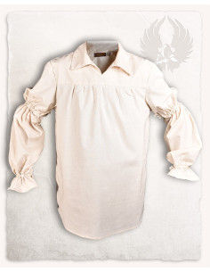 Camicia medievale in cotone crema modello Tilly 2