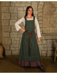 Abito stile grembiule, modello Lientje, colore verde