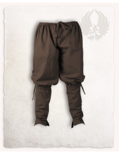 Pantaloni medievali in cotone modello Ketill, marrone
