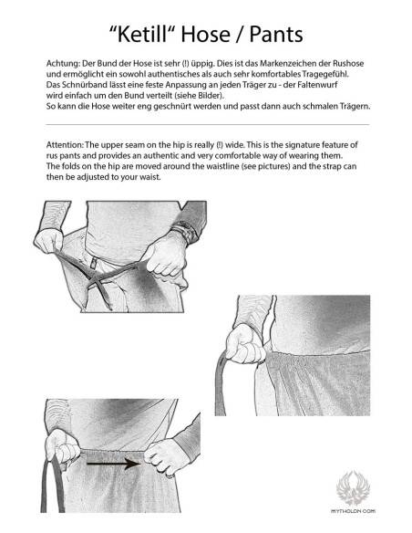 Pantaloni medievali in cotone modello...