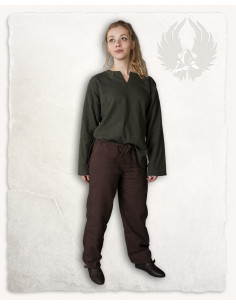 Pantaloni medievali in cotone marrone modello Kasimir