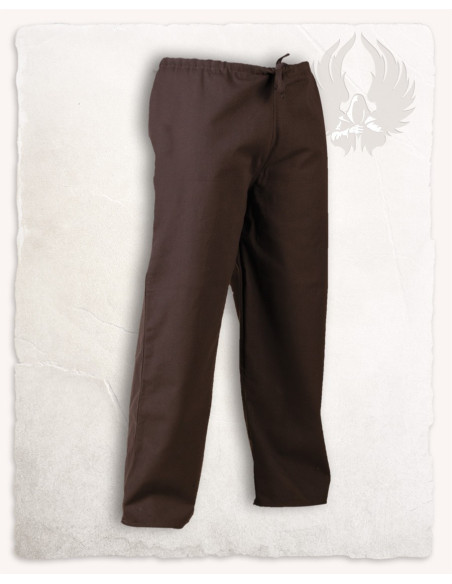 Pantaloni medievali in cotone marrone...