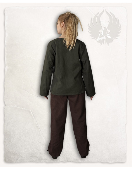 Pantaloni medievali in cotone marrone...