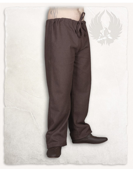 Pantaloni medievali in cotone marrone...