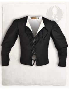 Giacca medievale modello Rafael, cotone nero