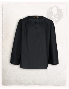 Camicia medievale modello Rafael, cotone nero 2