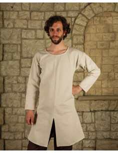 Tunica medievale in cotone crema modello Gadaric