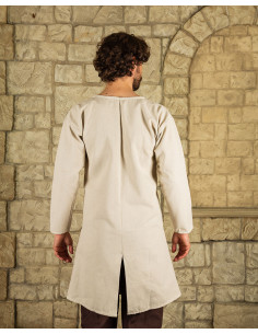 Tunica medievale in cotone crema modello Gadaric 2