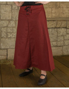 Gonna medievale in cotone bordeaux modello Sina