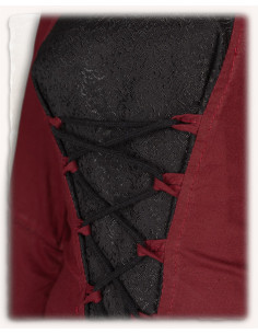 Abito medievale bordeaux-nero modello Ofelia 2