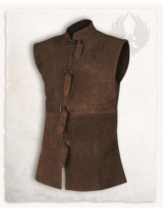 Gilet in camoscio marrone modello Orthello