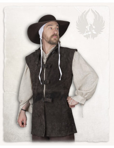 Gilet in camoscio marrone modello Orthello 2