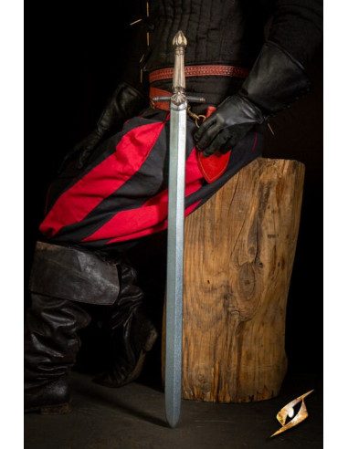 Spada medievale in lattice modello dualista elsa bianco avorio (LARP)