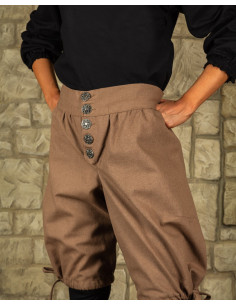 Pantalone Capri in cotone Tilly, Marrone Sabbia