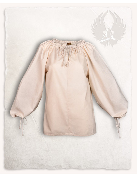 Camicetta medievale in cotone bianco...