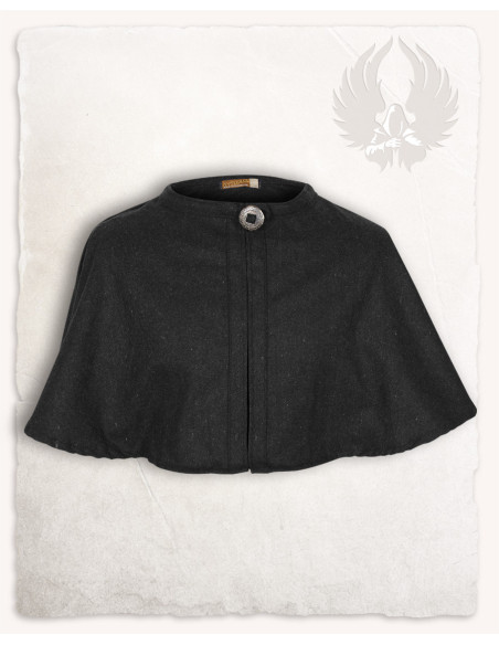 Mantella medievale in lana nera...