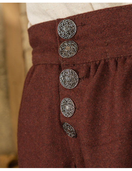 Pantalone capri Tilly in lana, marrone