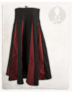 Gonna medievale bicolore modello Isabell (nero-bordeaux)