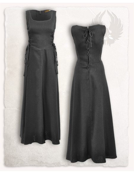 Abito medievale modello Uma, colore nero