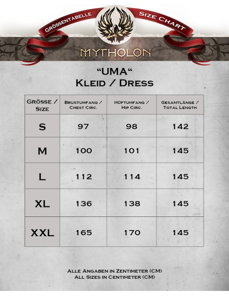 Abito medievale modello Uma, colore nero