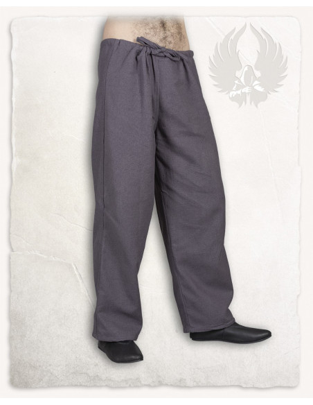 Pantaloni medievali in cotone grigio...
