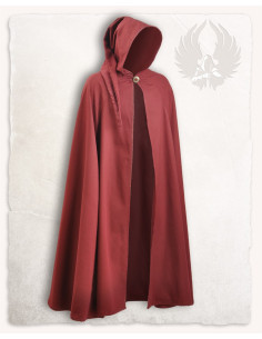 Mantello medievale in cotone modello Gora, colore bordeaux