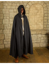Mantello medievale in cotone modello Gora, colore nero