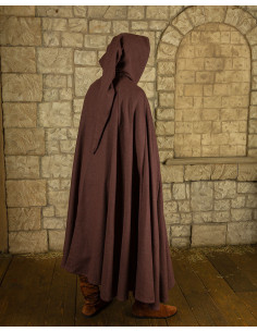 Mantello medievale in cotone modello Gora, colore marrone 2