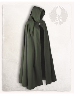 Mantello medievale in cotone modello Gora, colore verde
