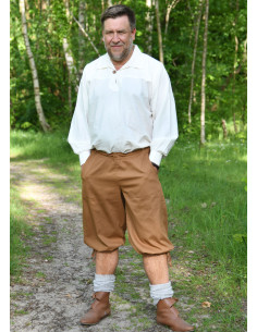 Pantalone capri con lacci modello Jonte, colore marrone...