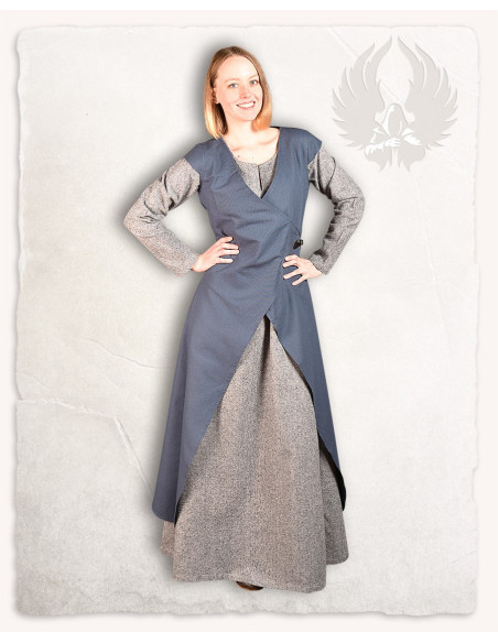 Casacca da donna in cotone blu...