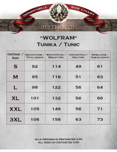 Tunica medievale in cotone nero modello Wolfram 2