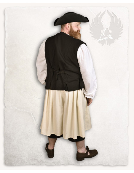 Pantalone ampio in cotone panna...