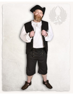 Pantalone pirata in cotone nero modello Franklin