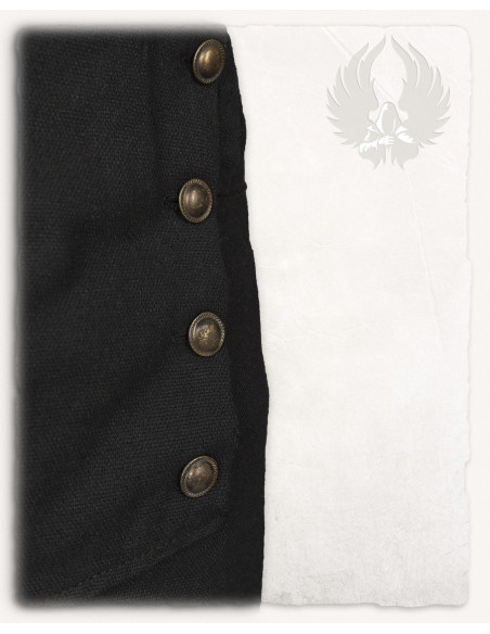 Pantalone pirata in cotone nero...