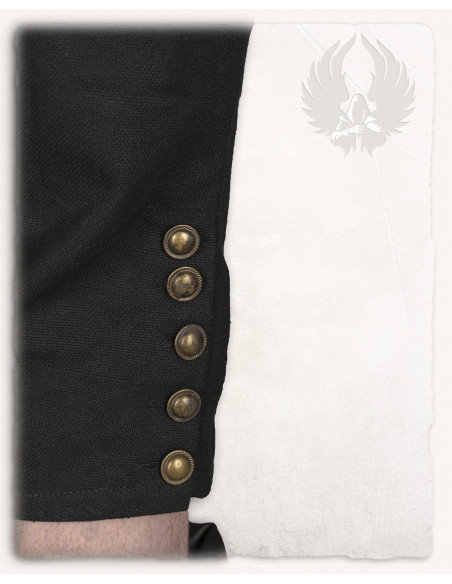 Pantalone pirata in cotone nero...