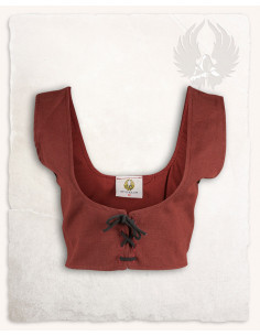 Corpetto medievale in cotone bordeaux modello Annabelle 2