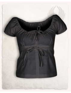 Camicetta medievale modello Claudia, colore nero