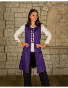 Abito medievale viola modello Leandra