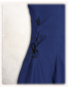 Abito medievale in cotone premium modello Lenora, blu 2