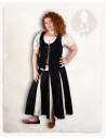 Gonna medievale bicolore modello Isabell (nero-crema)