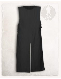 Tunica medievale in cotone modello Carl, colore nero