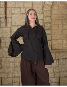 Camicetta medievale donna Felice - colore nero