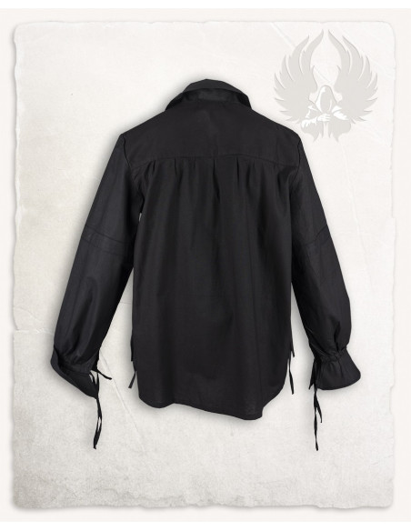 Camicia medievale in cotone nero...