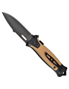 Coltello da campo manico marrone assistito (totale 23 cm.) 2